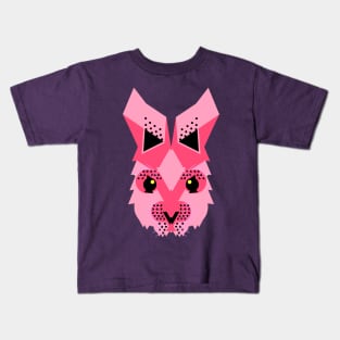 Rabbit face, bold pink Kids T-Shirt